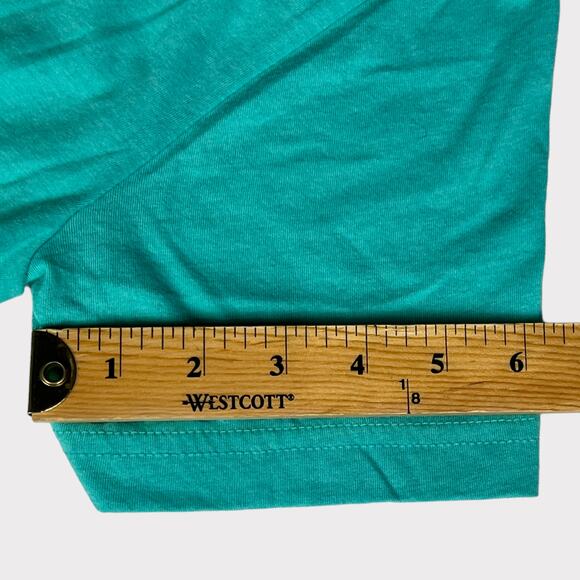 Bella Canvas MOTHER Tee Shirt Top Short Sleeve Crew Neck Turquoise Small - Picture 10 of 10